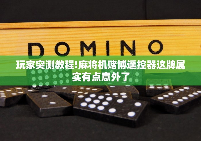 玩家突测教程!麻将机赌博遥控器这牌属实有点意外了 玩家突测教程!麻将机赌博遥控器这牌属实有点意外了