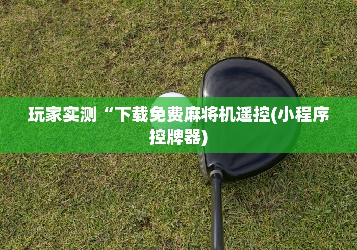 玩家实测“下载免费麻将机遥控(小程序控牌器)