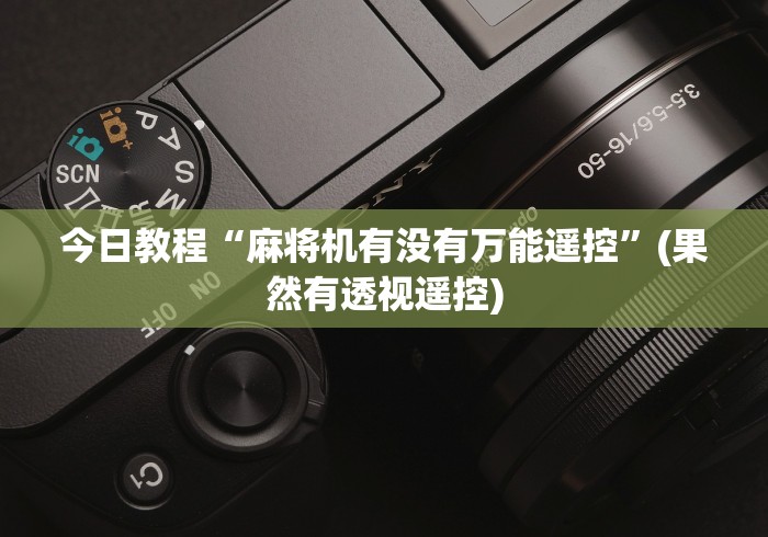 今日教程“麻将机有没有万能遥控”(果然有透视遥控)