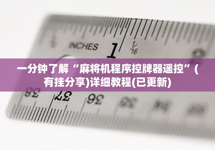 必看教程“麻将机怎么装遥控”(原来确实是有插件) 必看教程“麻将机怎么装遥控”(原来确实是有插件)