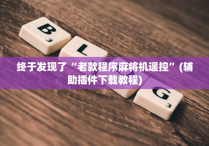 终于发现了“老款程序麻将机遥控”(辅助插件下载教程)