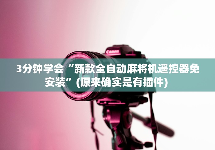 3分钟学会“新款全自动麻将机遥控器免安装”(原来确实是有插件) 