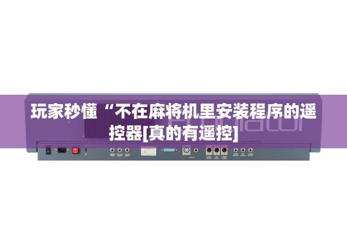 玩家秒懂“不在麻将机里安装程序的遥控器[真的有遥控]