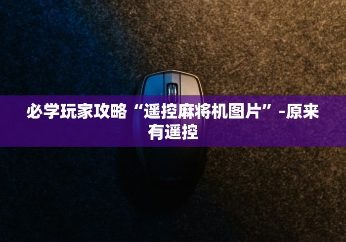 必学玩家攻略“遥控麻将机图片”-原来有遥控 必学玩家攻略“遥控麻将机图片”-原来有遥控