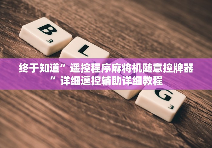 终于知道”遥控程序麻将机随意控牌器”详细遥控辅助详细教程