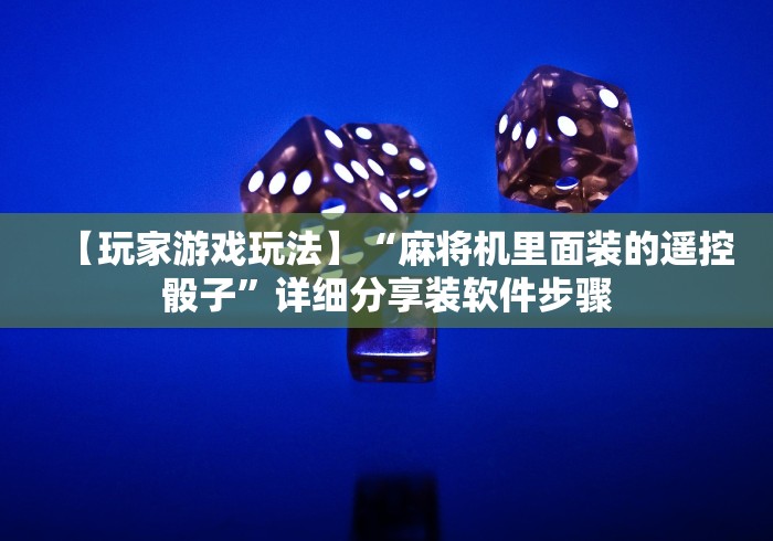 【玩家游戏玩法】“麻将机里面装的遥控骰子”详细分享装软件步骤