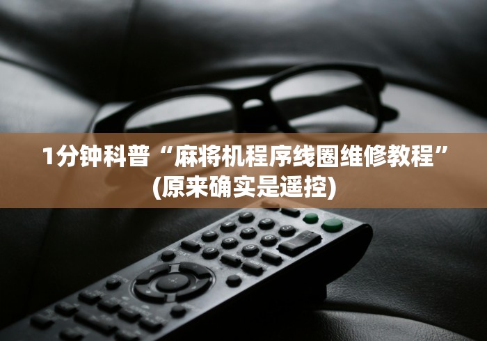 1分钟科普“麻将机程序线圈维修教程”(原来确实是遥控) 1分钟科普“麻将机程序线圈维修教程”(原来确实是遥控)