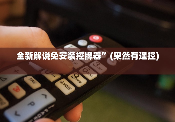 全新解说免安装控牌器”(果然有遥控) 