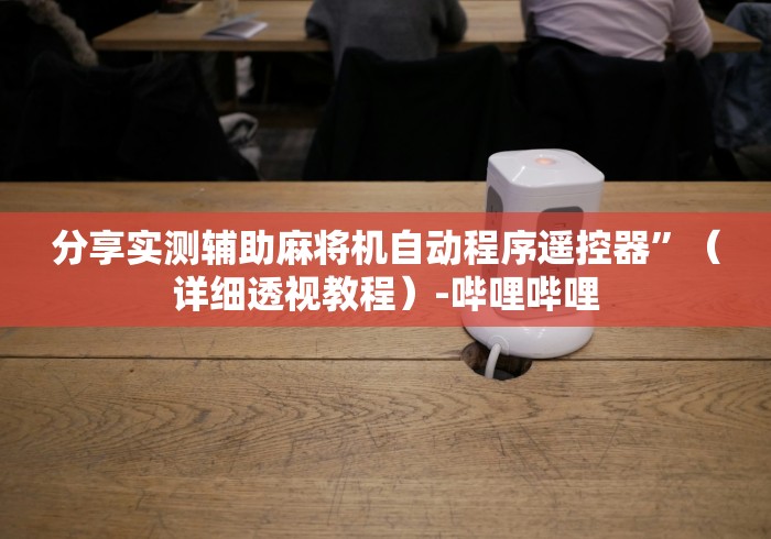 分享实测辅助麻将机自动程序遥控器”（详细透视教程）-哔哩哔哩