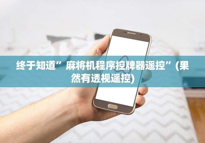 终于知道”麻将机程序控牌器遥控”(果然有透视遥控)