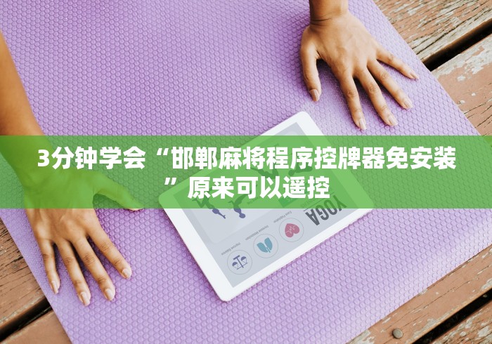 3分钟学会“邯郸麻将程序控牌器免安装”原来可以遥控