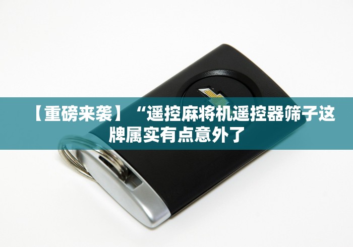 玩家实测“打牌赢钱麻将机遥控器!(确实真的是有遥控)-知乎 玩家实测“打牌赢钱麻将机遥控器!(确实真的是有遥控)-知乎