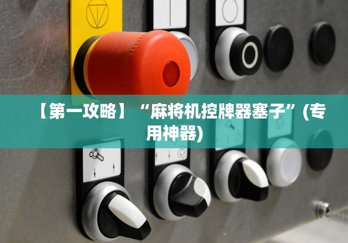 【第一攻略】“麻将机控牌器塞子”(专用神器)