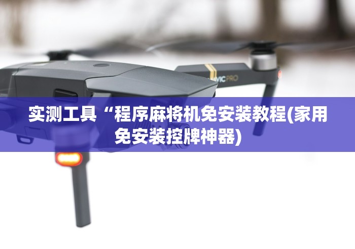 实测工具“程序麻将机免安装教程(家用免安装控牌神器)