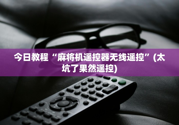 今日教程“麻将机遥控器无线遥控”(太坑了果然遥控)