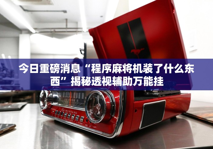 今日重磅消息“程序麻将机装了什么东西”揭秘透视辅助万能挂 今日重磅消息“程序麻将机装了什么东西”揭秘透视辅助万能挂