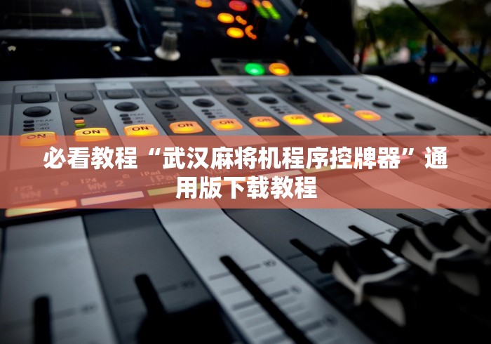 必看教程“武汉麻将机程序控牌器”通用版下载教程