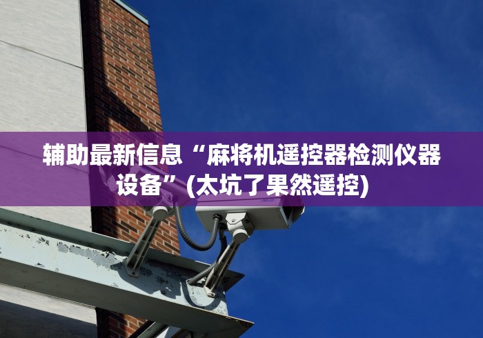 辅助最新信息“麻将机遥控器检测仪器设备”(太坑了果然遥控)