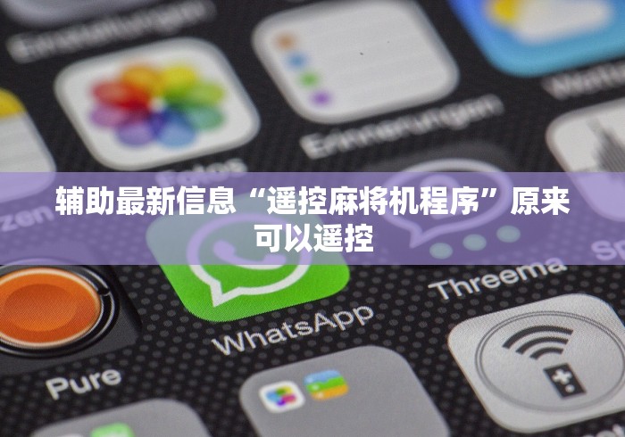 辅助最新信息“遥控麻将机程序”原来可以遥控