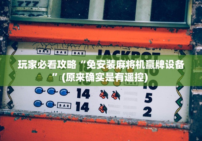 玩家必看攻略“免安装麻将机赢牌设备”(原来确实是有遥控) 